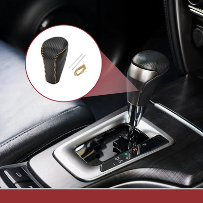 1 Pc Gear Shift Knob Cover for Honda Accord (2008–2012) Black Yellow Leather
