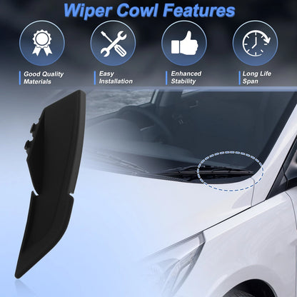 Set of 2 Windshield Cowl Replacements for Hyundai Elantra (2011–2016) 86154-3X000