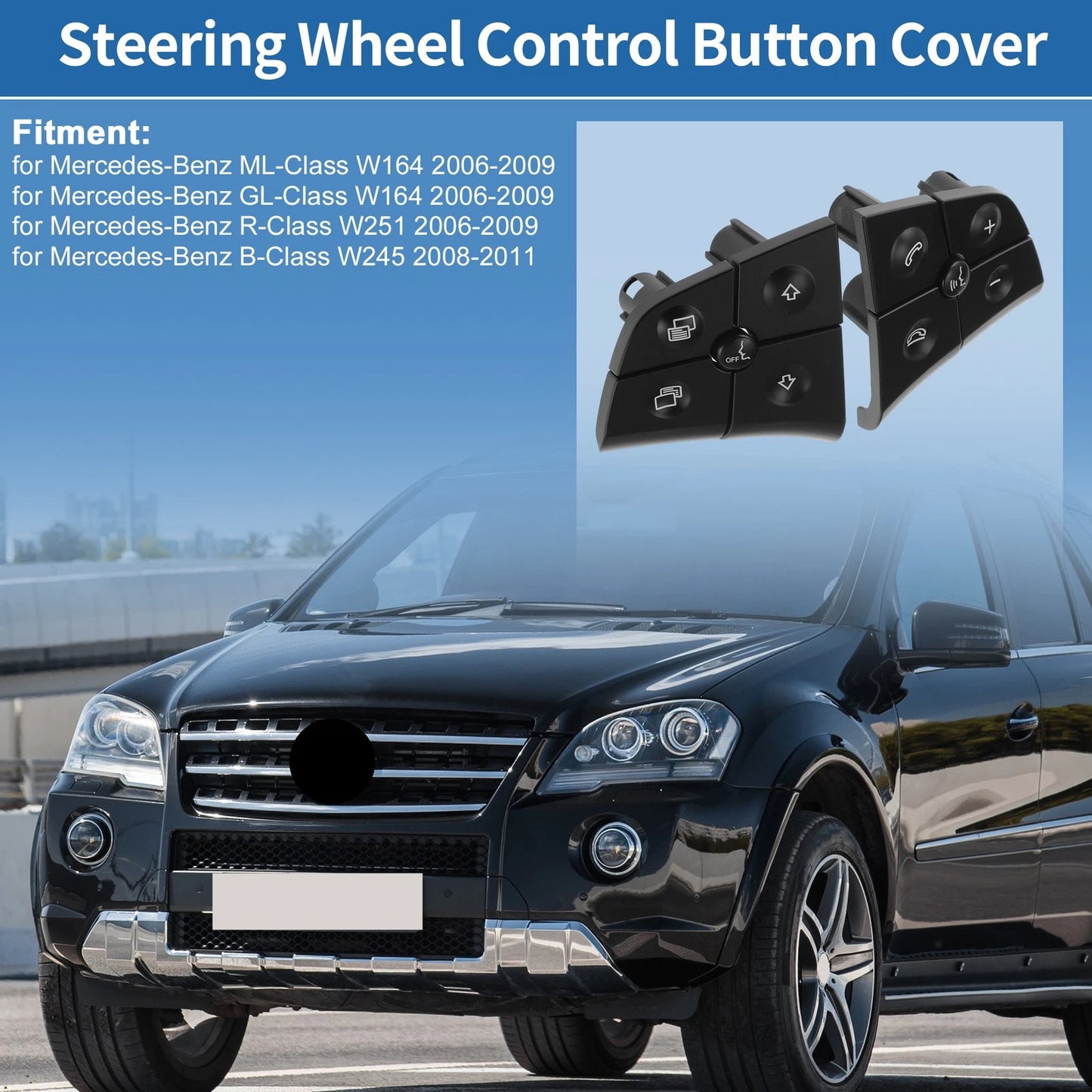 Steering Wheel Buttons Set of 10 for Mercedes-Benz (No. 1648207910)