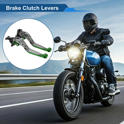 Short Long Brake Clutch Levers for Kawasaki Vulcan S 650 (2015–2023) Titanium Green