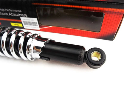 340mm JBS Black/Chrome Rear Shock Absorbers for Yamaha VMAX 1200 (1990-2003)