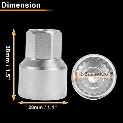 Wheel Lock Lug Nut for VW Touareg (2004–2018) - ABC65/19Pt