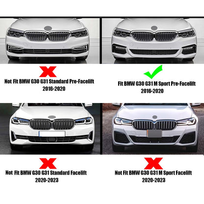 Set of 2 Fog Light Eyelid Covers for BMW 5 Series G30 G31 (2016–2020)