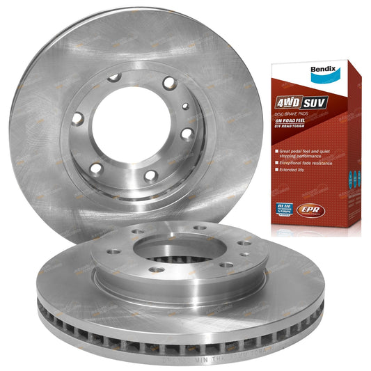 Front Disc Brake Rotors + 4WD Pads for Ford Ranger PX (2011–2019)