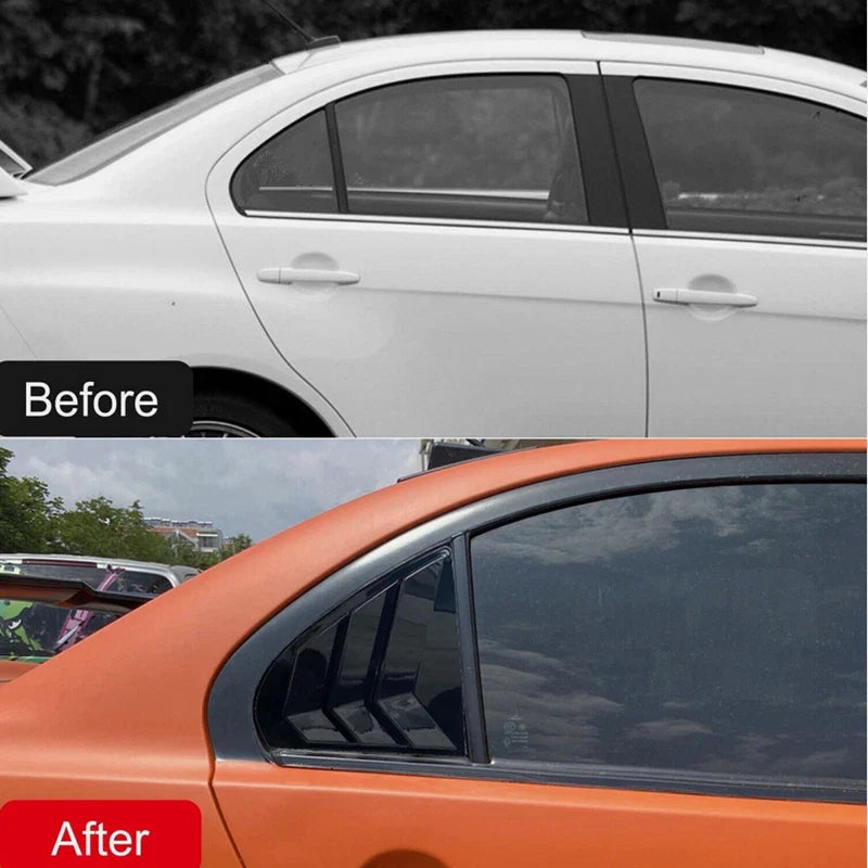 Black Side Vent Window Louver Cover for Mitsubishi Lancer EVO (2009–2016)