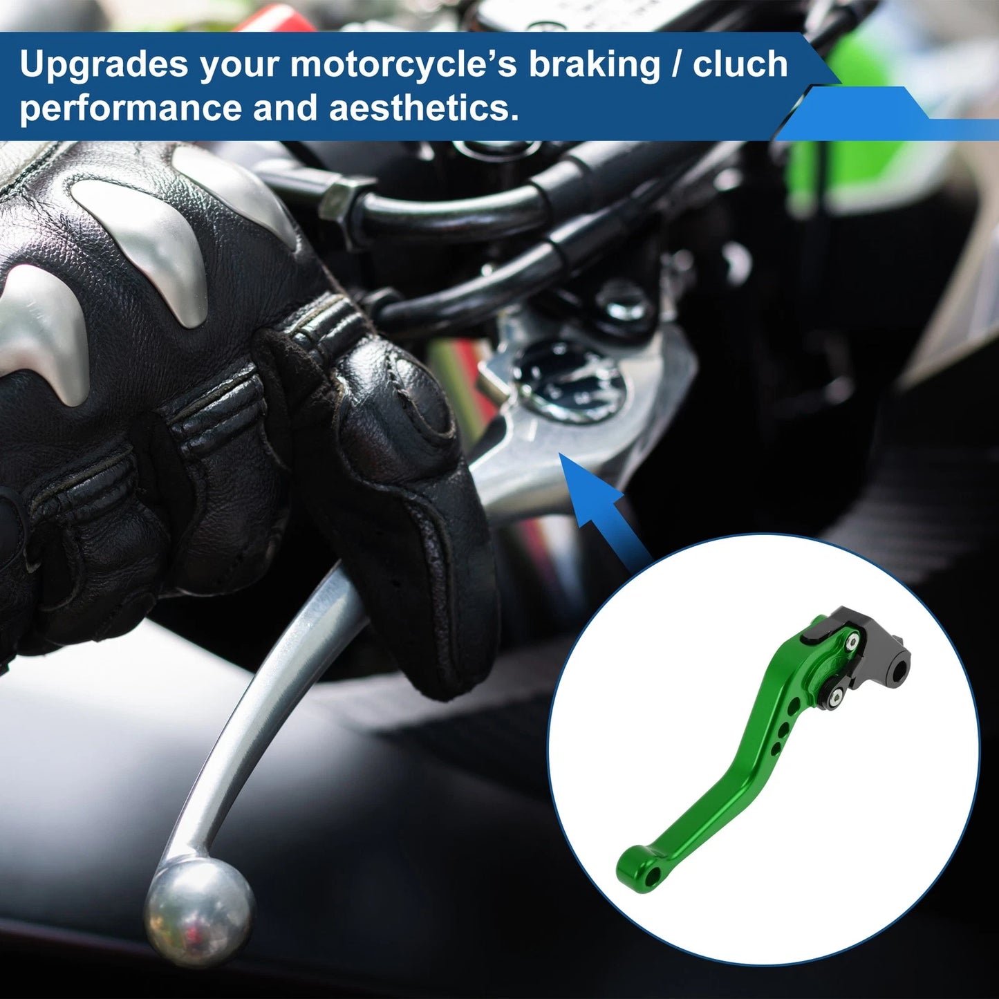 Adjustable Short Brake Clutch Levers for Honda Fury/VTX1300CX (2009–2018) Green