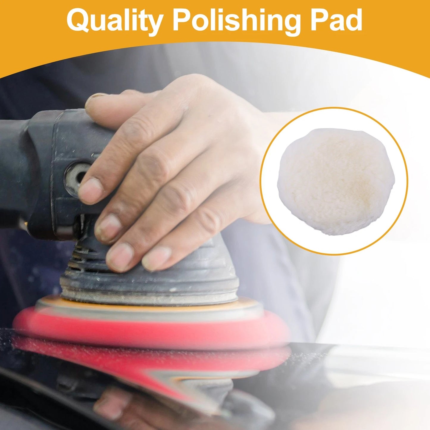 1pc 6" Wool Polishing Buffing Waxing Pad for Universal Use