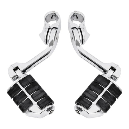 1-1/4" Chrome Footpeg Footrest Mount for Harley Touring Engine Guard