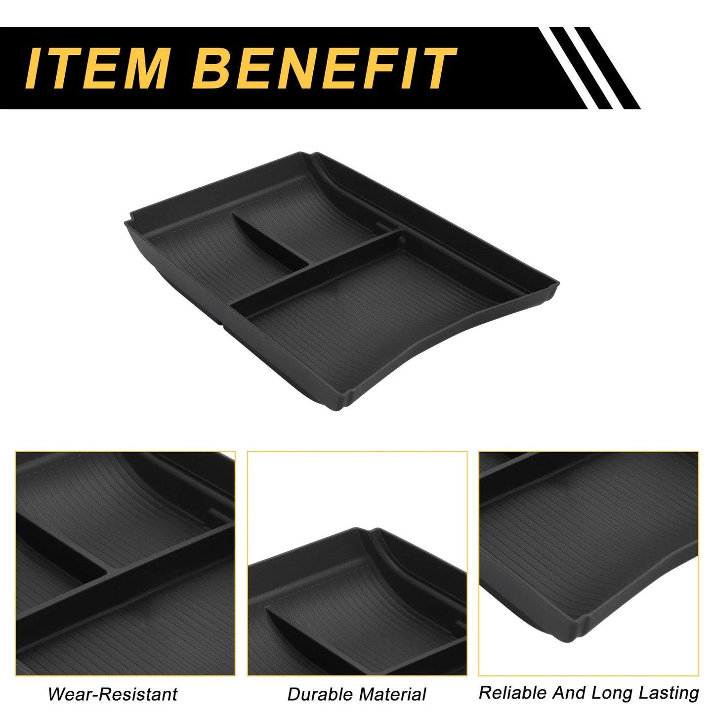 Center Console Armrest Organizer Tray for VW ID.7 (2024–2024) Black