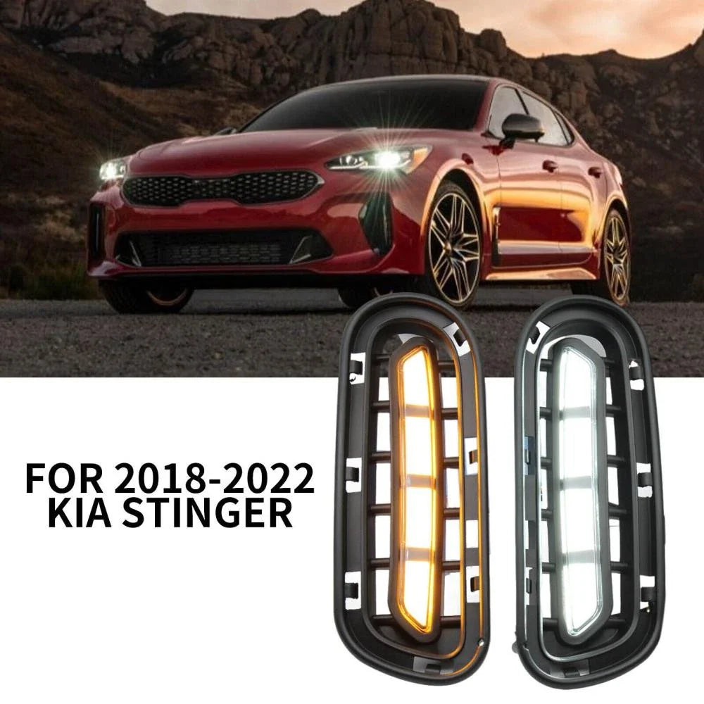2 x LED DRL Fog Lights for Kia Stinger (2018–2022)
