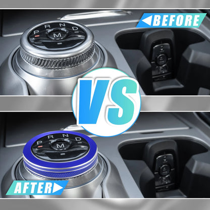 PRND Switch Knob Cover for Ford Explorer (2020–2022) Aluminum Alloy Blue