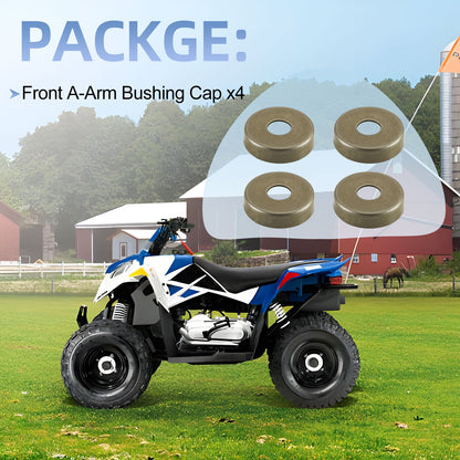 Set of 4 Front Arm Bushing Rubber Caps for Polaris Outlaw 50 90 110 (2007–2021)
