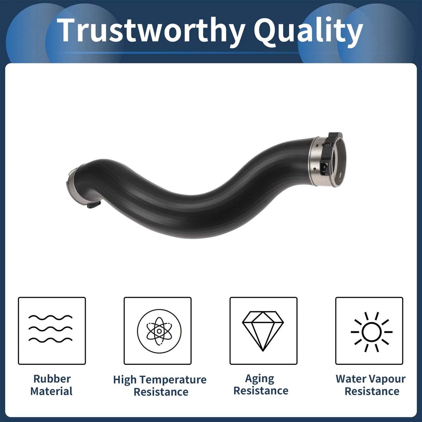 Engine Air Intake Hose for BMW 5 Series 518d (2018–2020) No. 11618580081 Rubber Clamp