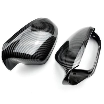 Carbon Fiber Style Side Wing Mirror Caps Covers for Audi A6/S6 C7 (2012–2018)