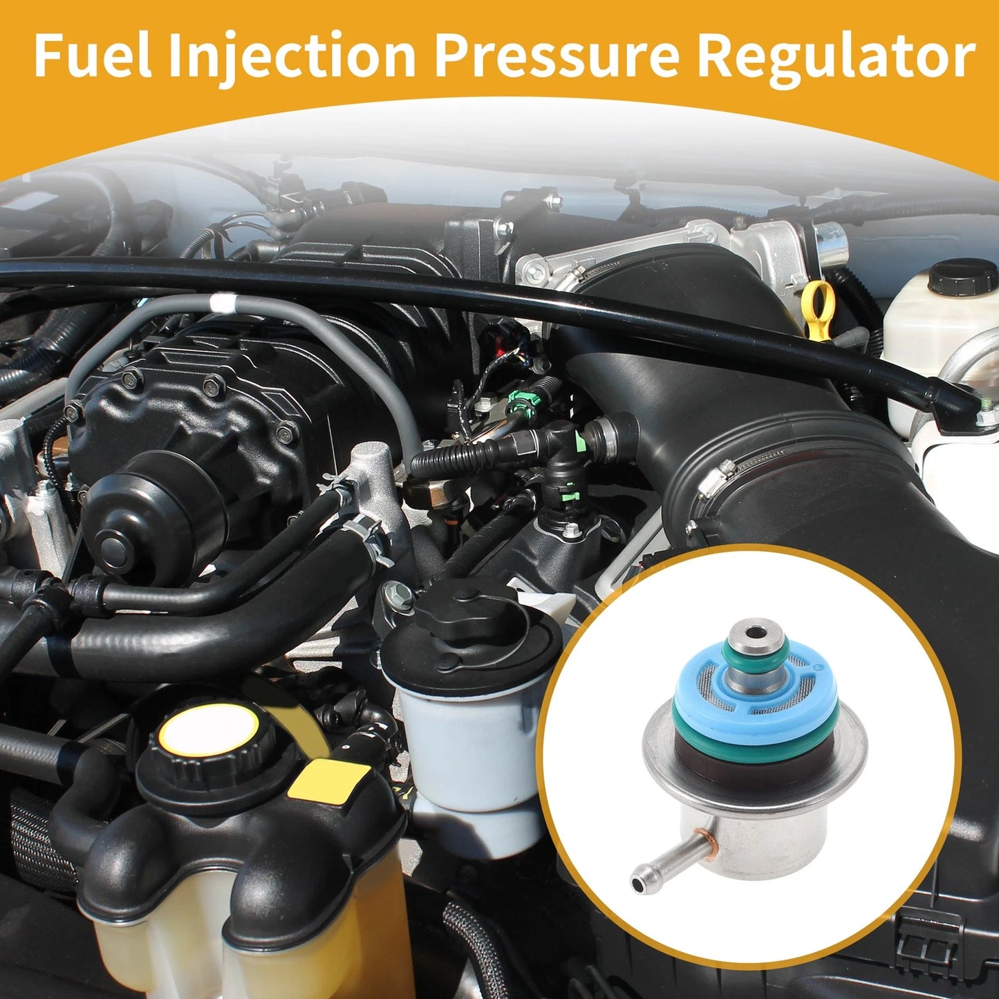 Fuel Pressure Regulator for Audi A3 (1996–2010) No. 0280160557 20-70 Psi