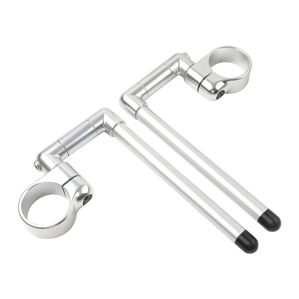 58MM Clip-On Handlebar for Universal Cafe Racer Motor - Silver