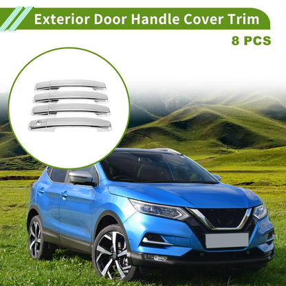8Pcs Exterior Trim for Nissan Qashqai (2007–2013) Electroplating