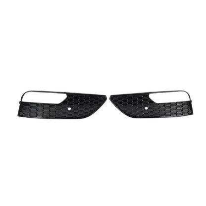 Pair Front Bumper Fog Light Grille Cover with Chrome Ring for Audi A3 (2003–2013)