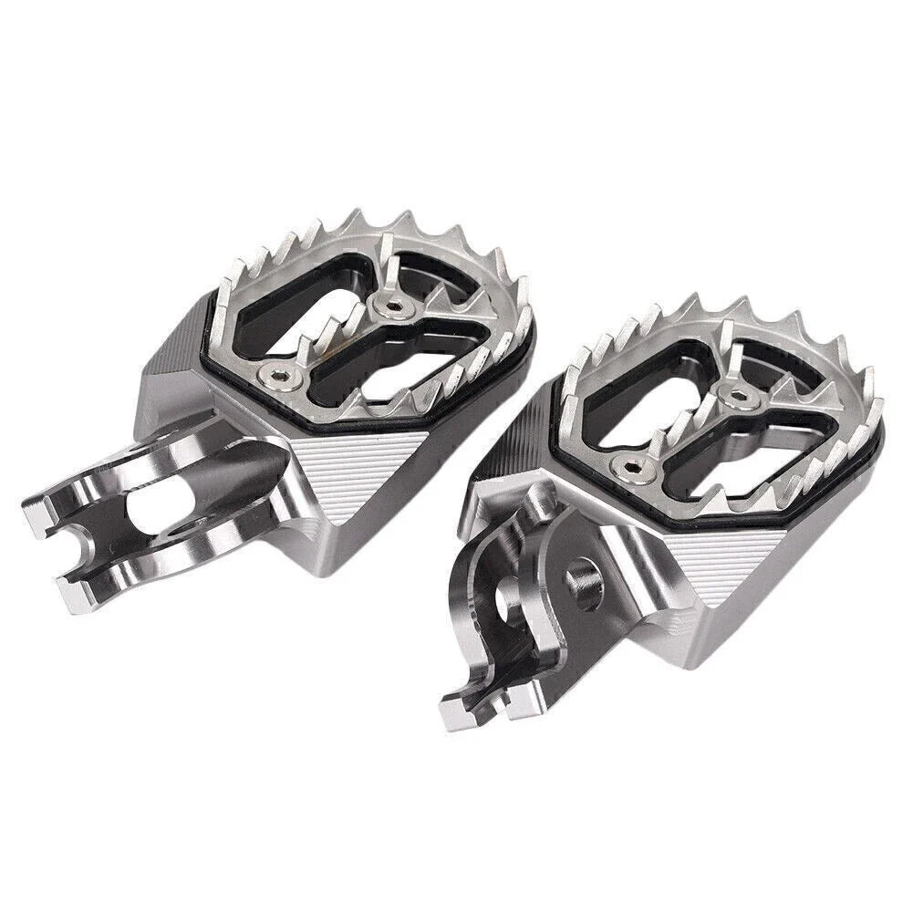 Grey Shark Teeth Racing Foot Pegs for Kawasaki KX250 KX450 (2008-2015)