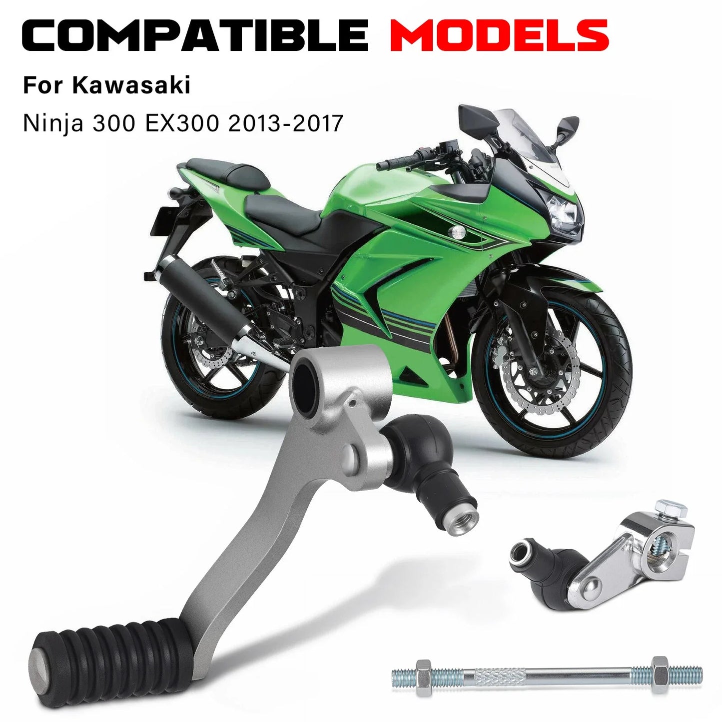 Gear Shift Lever Shifter & Rod for Kawasaki Ninja 300 (2013-2017)