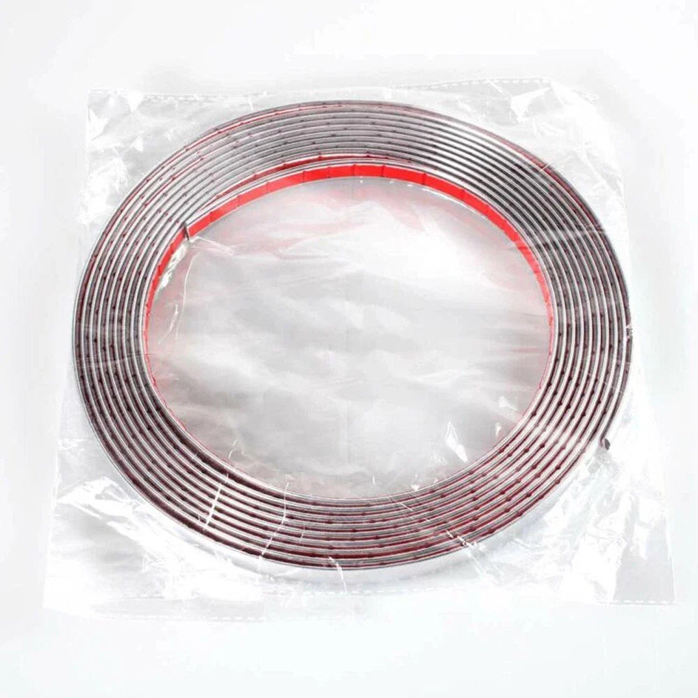 12mm x 5m Chrome Car Auto Moulding Strip Adhesive Bumper Protector