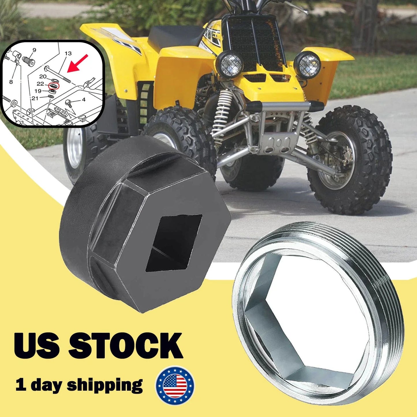 Steering Stem Bearing Tool & Nut for Yamaha Raptor 660/700