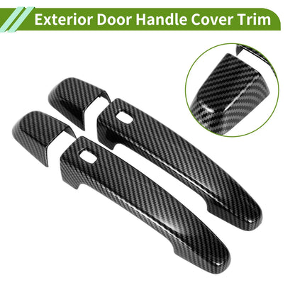 Exterior Door Handle Cover Trim for Chevrolet Camaro (2016–2023) Carbon Fiber Black