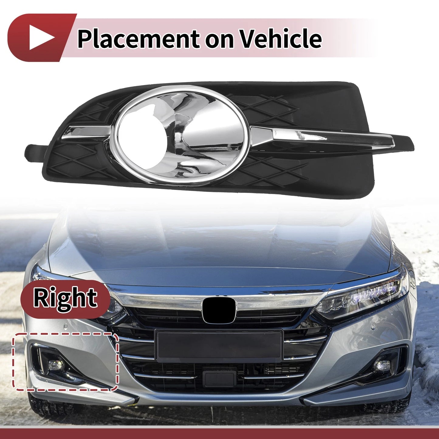 1 Pc Fog Light Grill for Buick LaCrosse (2010–2013) No. 20859108