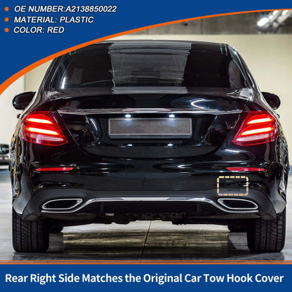 Rear Tow Hook Cover for Mercedes-Benz E-Class W213 S213 (No.A2138850022) Red