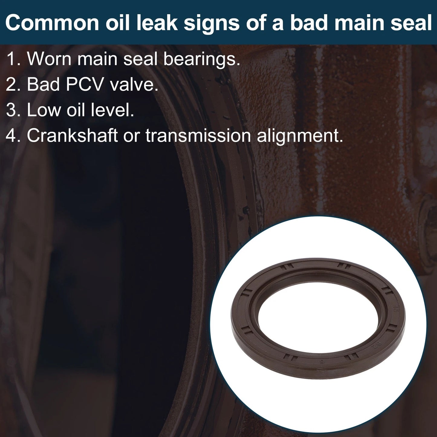 1 Pc Front Crankshaft Oil Seal for Kia Amanti Sorento (2004–2009) No. 21352-3C700