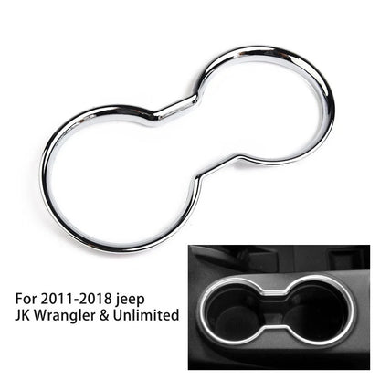 Replacement Cup Holder Trim Silver Water ABS Center Chrome Cover (2011–2018)