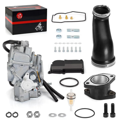 2 x Carburetor + Intake Manifold Boot Joint for Yamaha Warrior 350 (1987–2004)