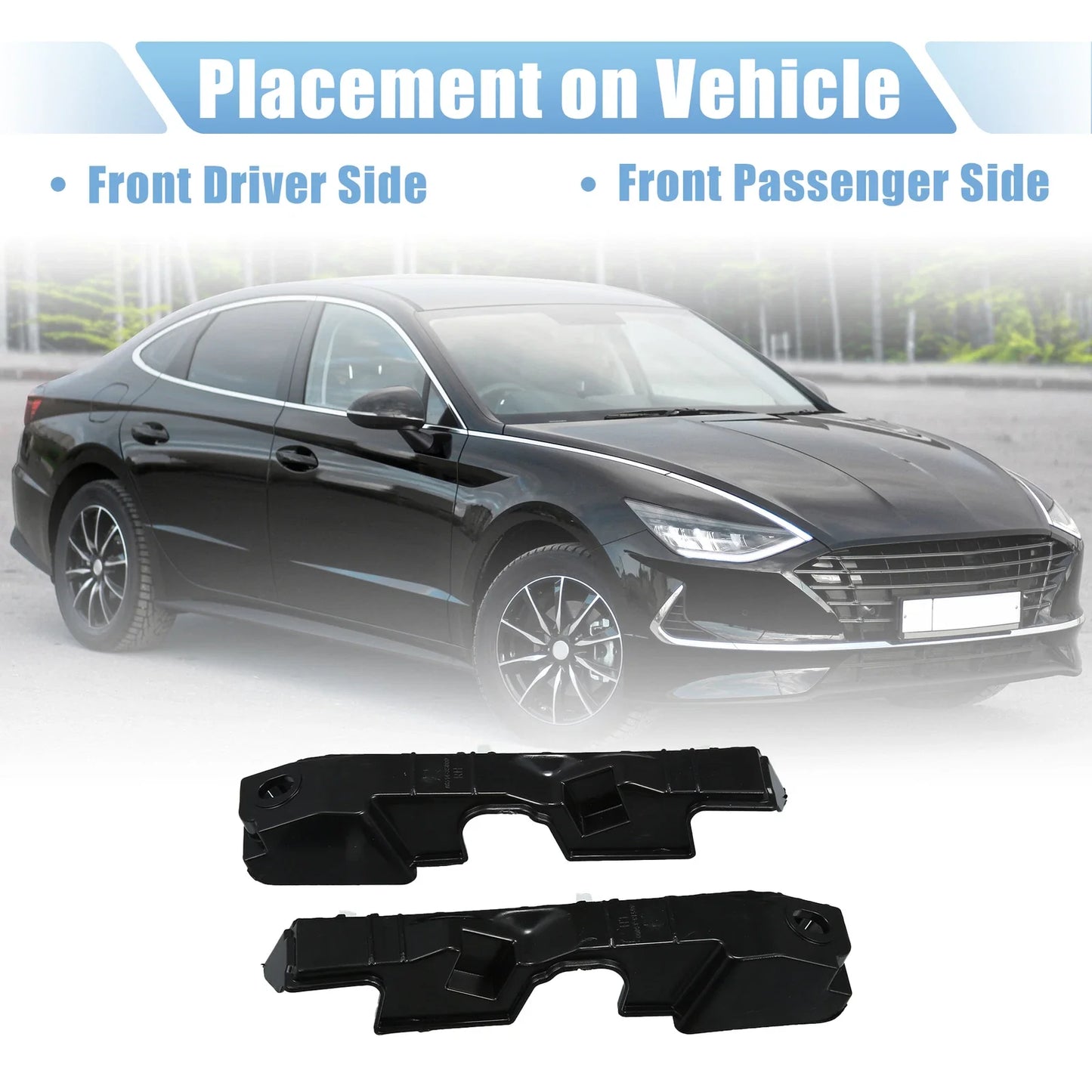 Front Bumper Bracket 2 x for Hyundai Sonata (2011-2015)