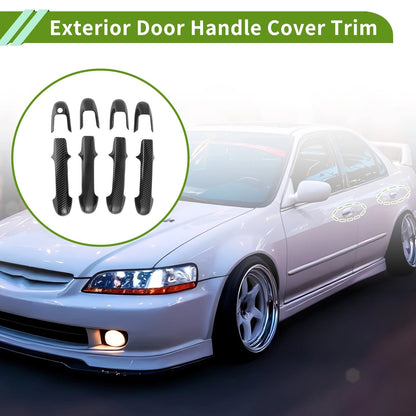 Exterior Handle Cover Trim for Honda Accord (2003–2007) Carbon Fiber Black