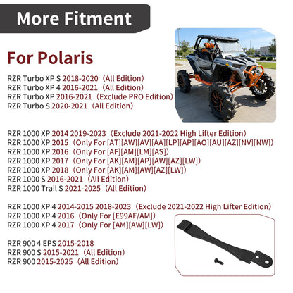 Battery Strap Hold Down Bracket for Polaris RZR 900 1000 XP 4 S Turbo (2015–2021)
