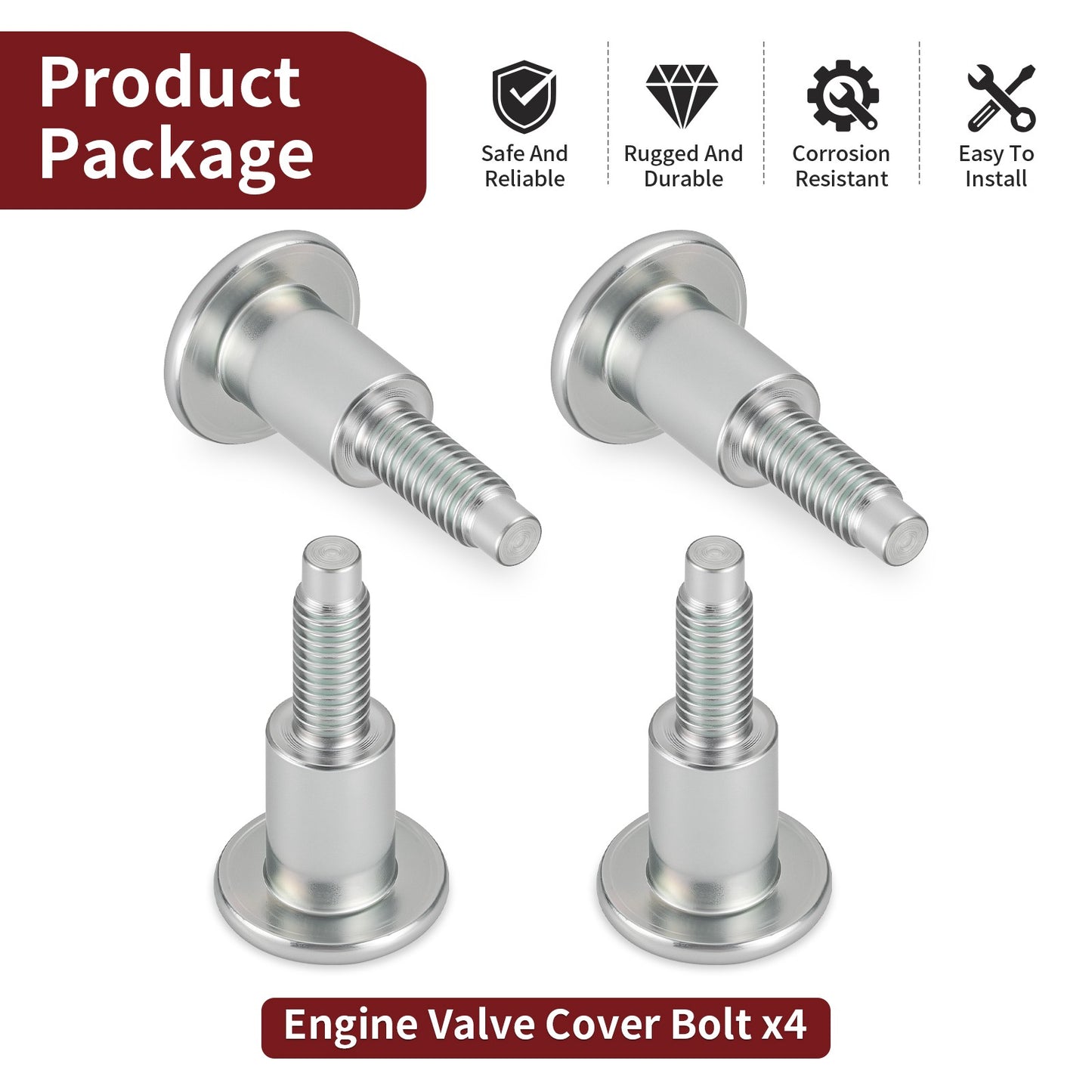 Set of 4 Valve Cover Bolts for Polaris Sportsman 570 Ranger 570 (2014–2025)