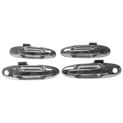 Set of 4 Chrome Door Handles for Toyota Landcruiser (1998–2007)