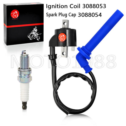 Ignition Coil & Spark Plug for Polaris ATV Predator 500 (2003–2007)