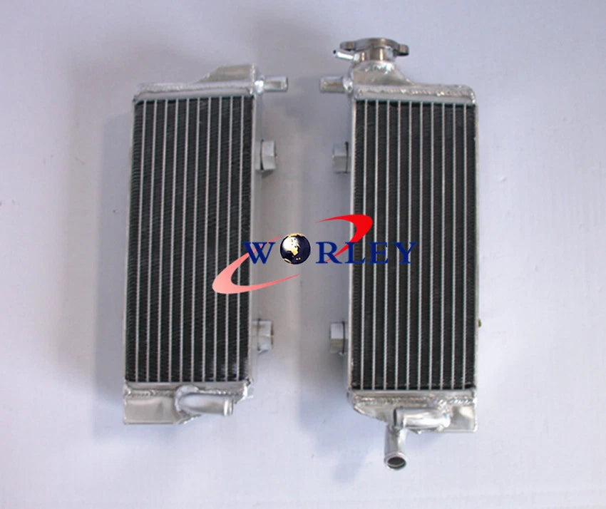 Aluminum Radiator + Blue Hose for KTM 125/200/250/300 SX/EXC/MXC (2008–2013)