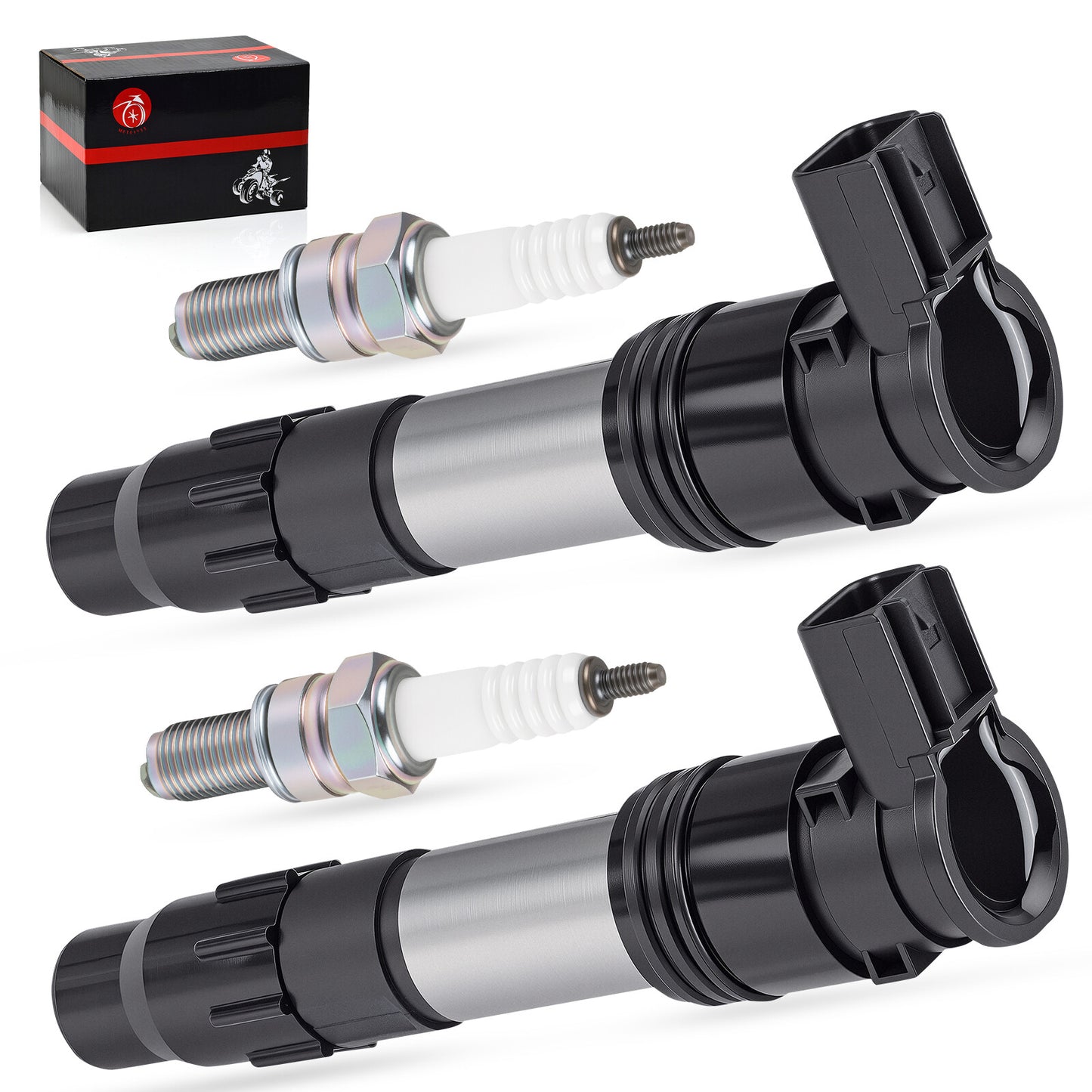2X Ignition Coils & Iridium Spark Plugs for Kawasaki Ninja 300 (2013–2017)