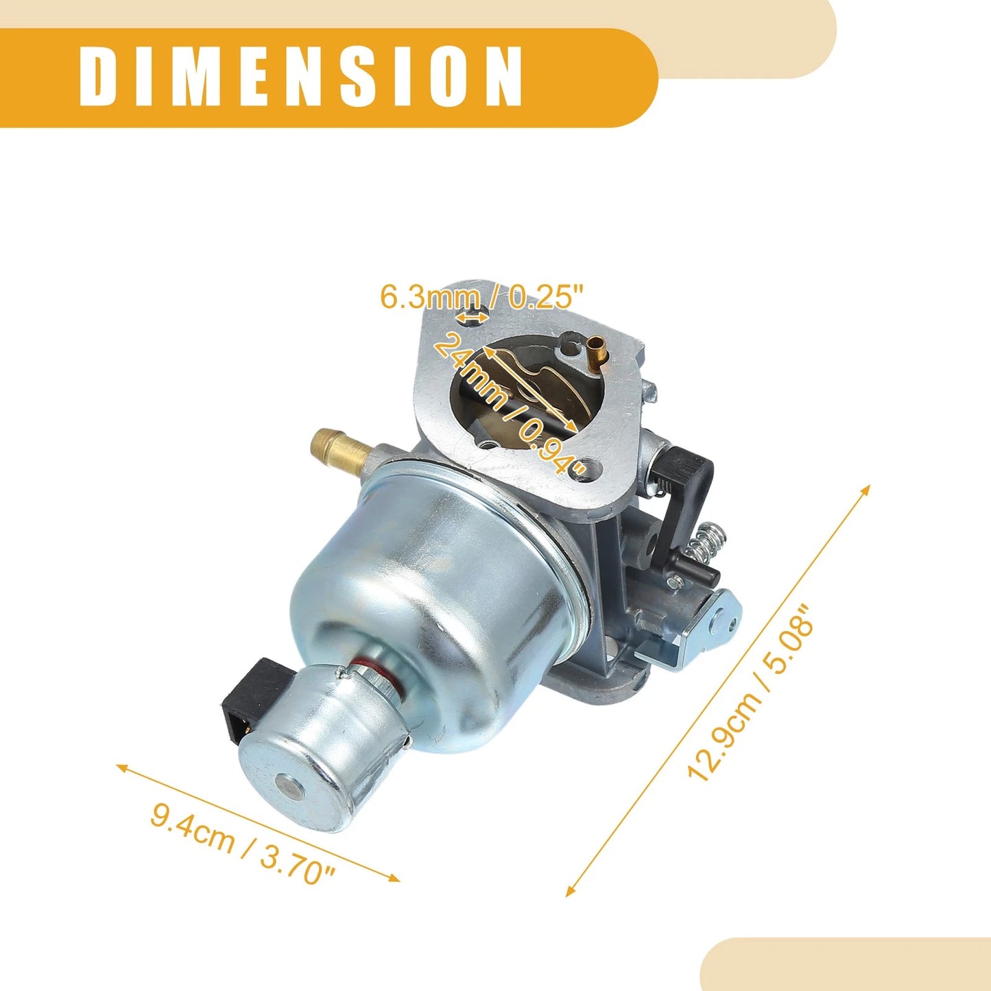 Set of 1 Carburetor Kit for Motorcycle (Metal Silver Tone)