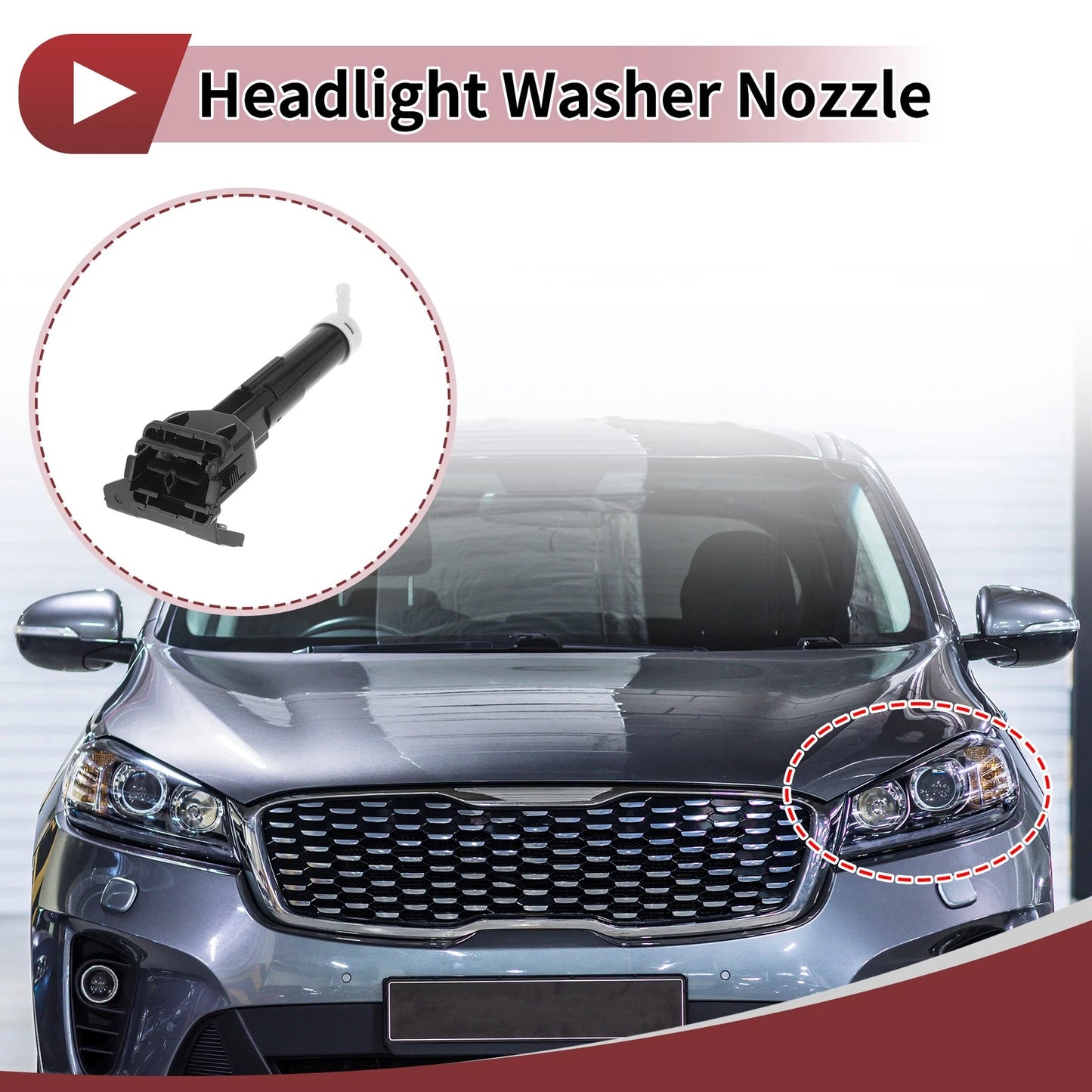 Front Driver Side Headlight Washer Nozzle for Mitsubishi Outlander (2014–2021) No. 8264A193