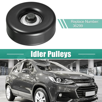 Idler Pulley for Chevrolet 36299 with Bolt, Dust Shield, Retainer, Spacer