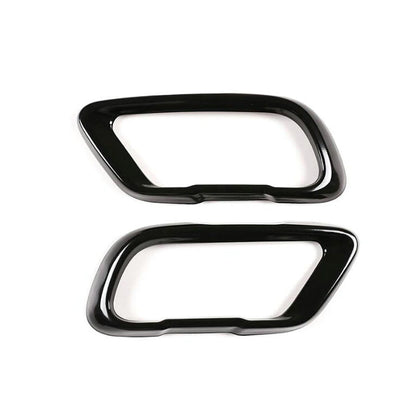 2X Black Stainless Exhaust Pipe Cover Trim for BMW X5 G05 X7 G07 (2019–2021)