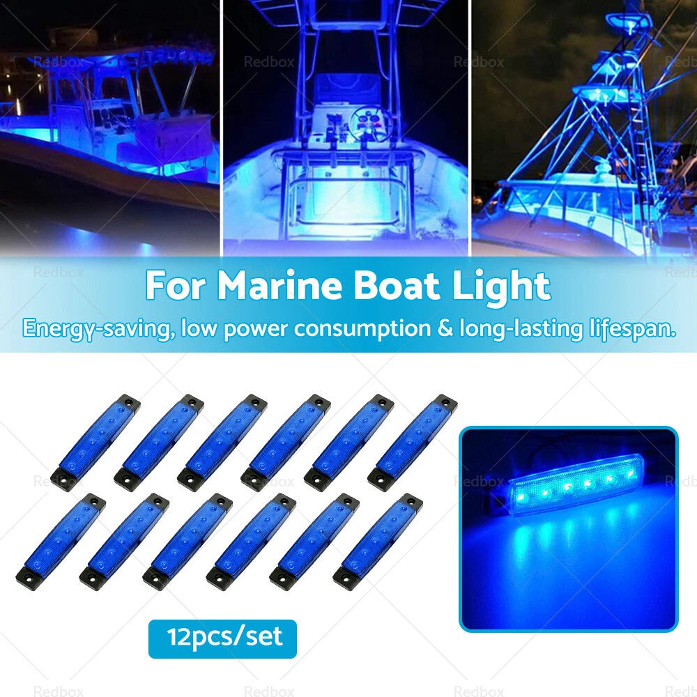 1 Marine Boat LED Deck Courtesy Lights Waterproof Stern Transom 12V