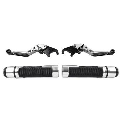 Folding Extendable Brake Clutch Levers & Handlebar Grips for Benelli BN302S