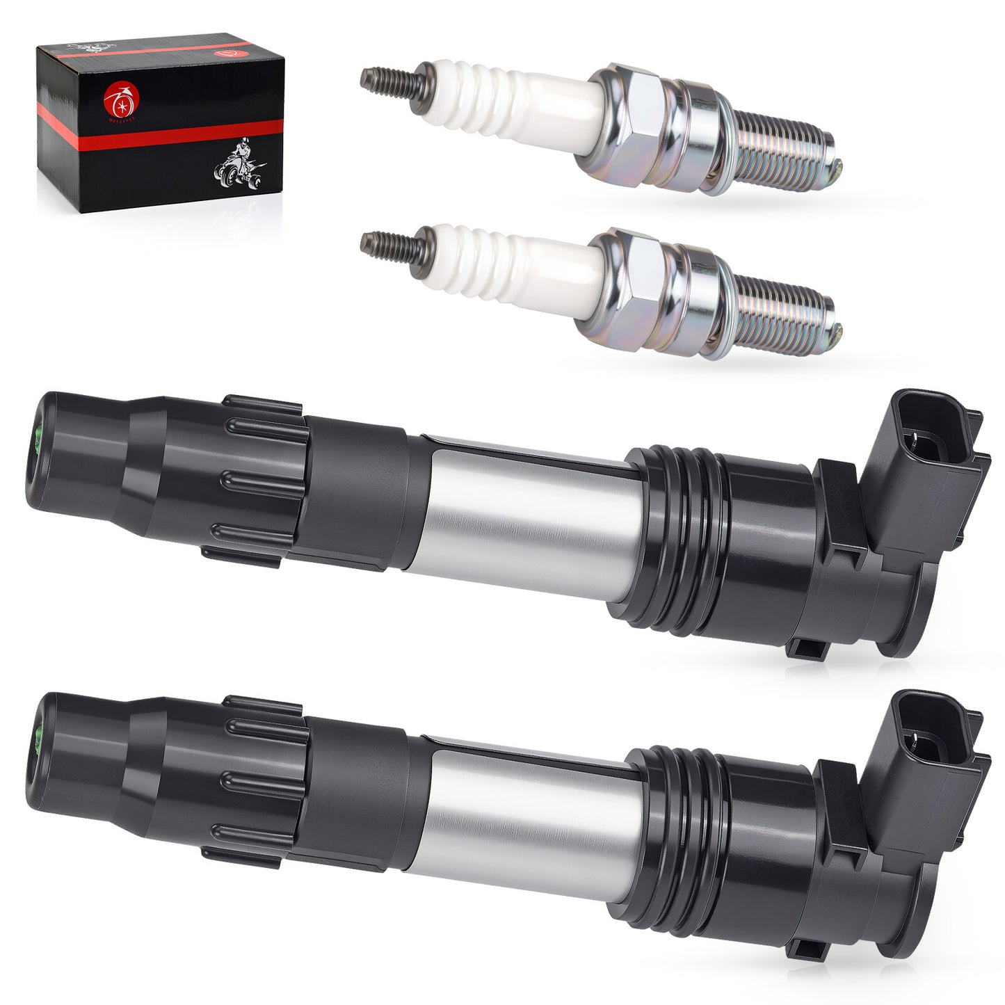 2X Ignition Coils & Iridium Spark Plugs for Kawasaki Ninja 300 (2013–2017)