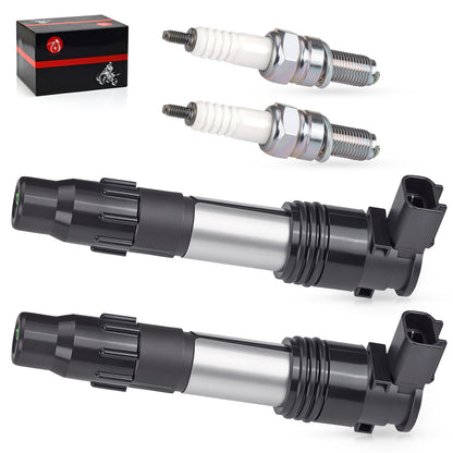 2X Ignition Coils & Iridium Spark Plugs for Kawasaki Ninja 300 (2013–2017)