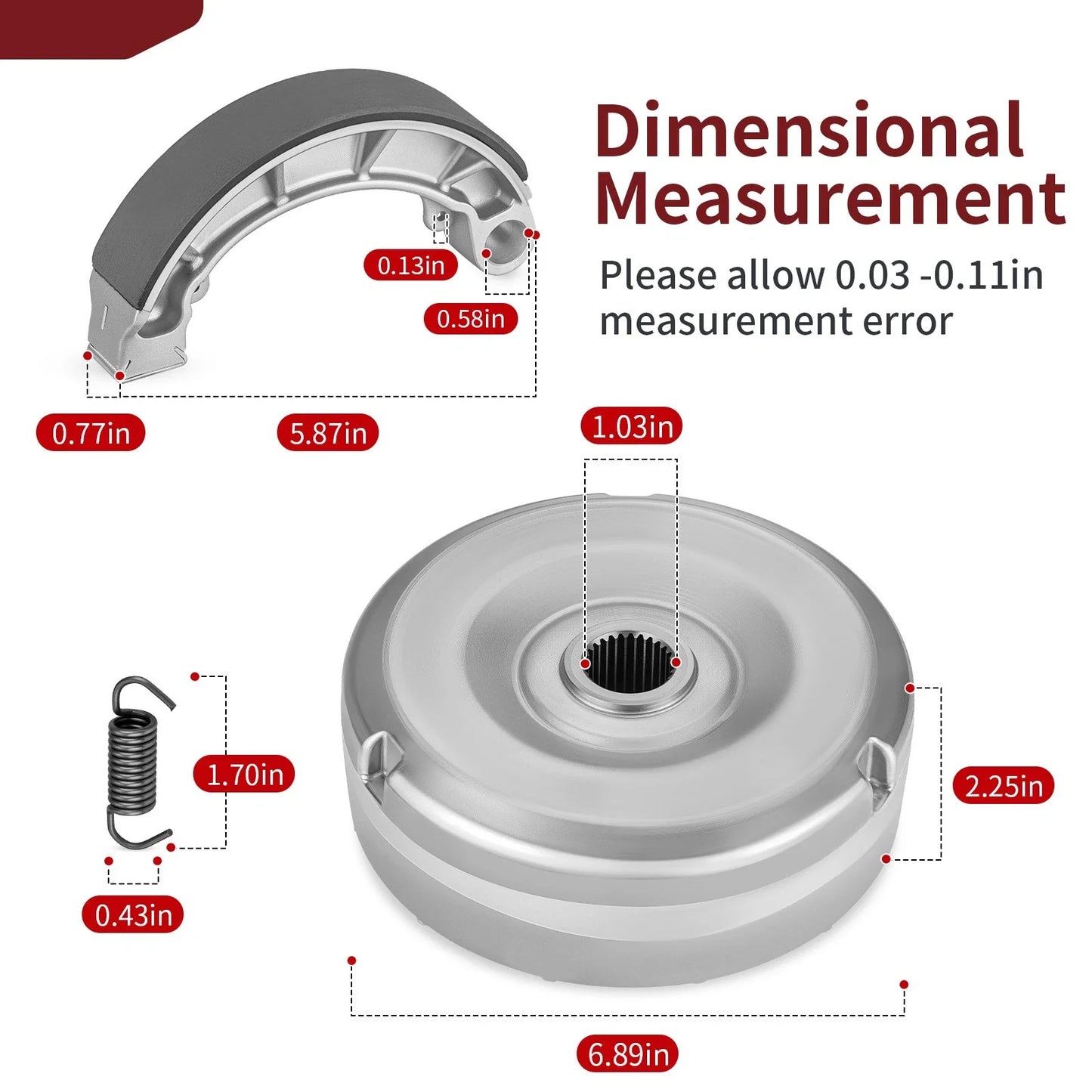 Rear Brake Drum Hub & Shoes for Honda Foreman 450 TRX450FE/FM/S/ES (1998–2004)