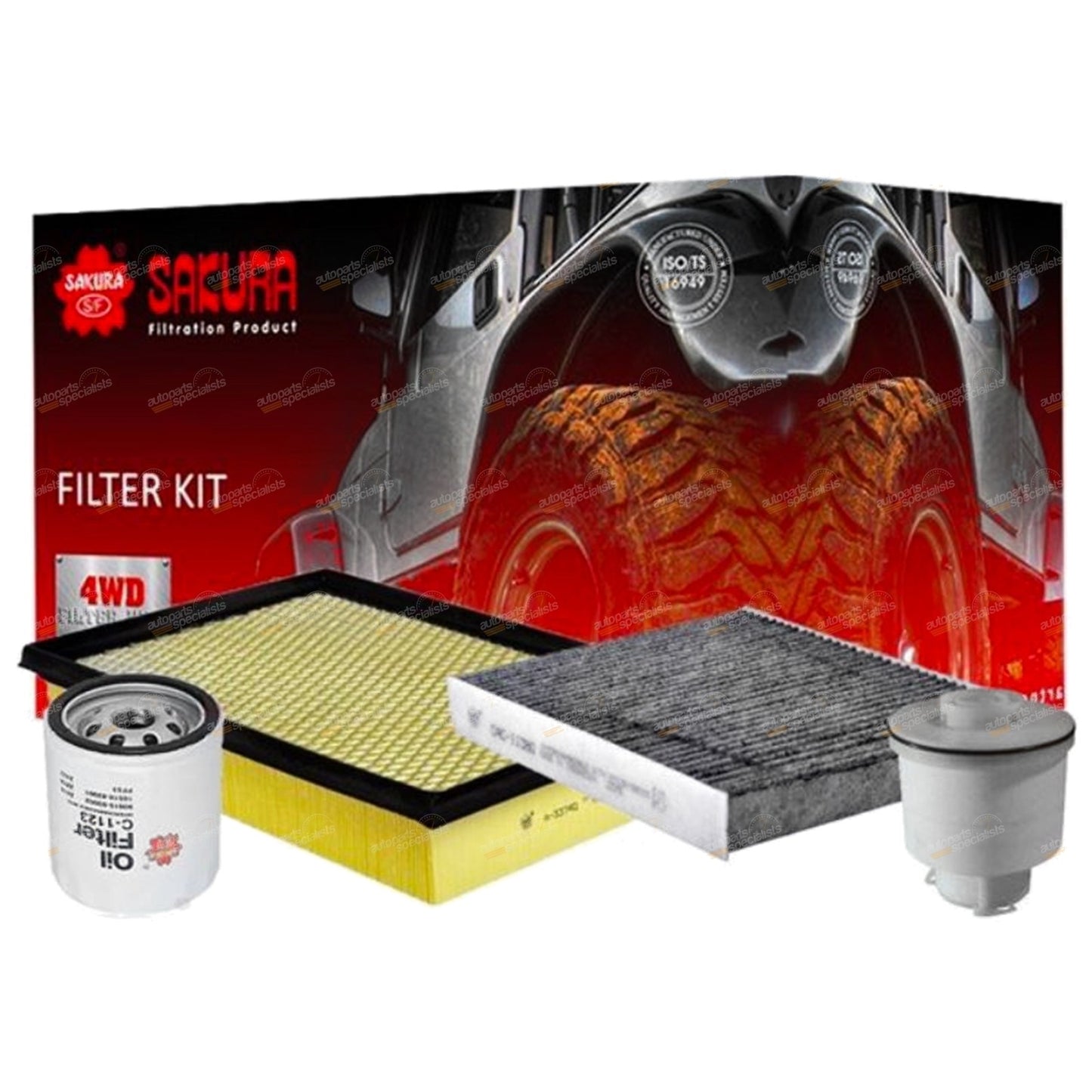 Oil Air Fuel Cabin Filter Service Kit for Hilux (2015–2021)